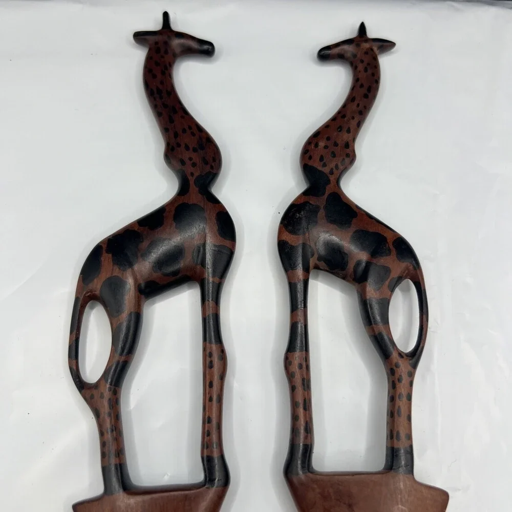 Kenya‎ Artisan Hand-Carved African Giraffe 12